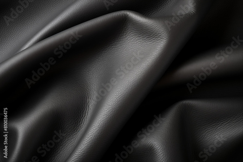 smooth leather texture in black tones for high-end goods like handbags, shoes, and upscale upholstery photo