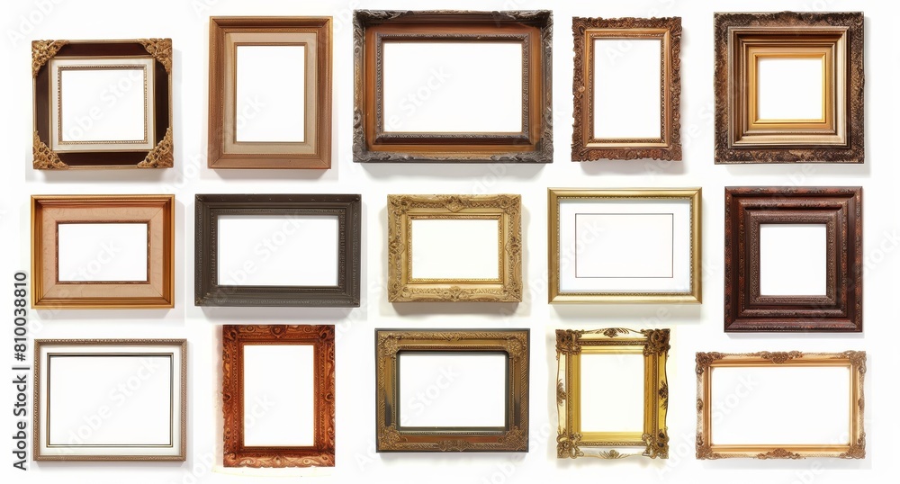 picture frame set isolated on white background picture frame set isolated on white background