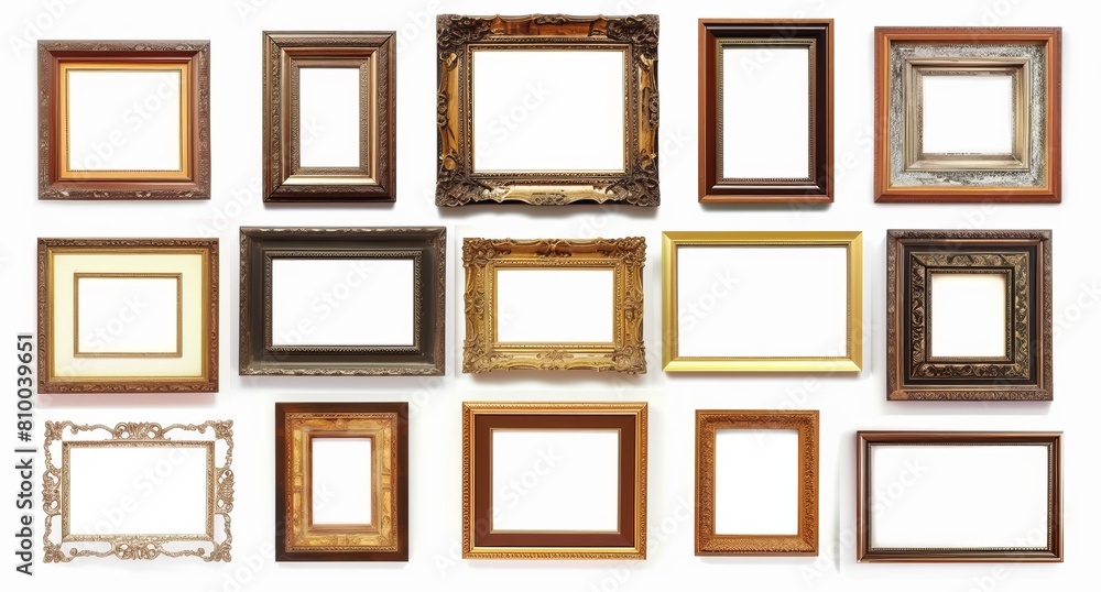 picture frame set isolated on white background picture frame set isolated on white background