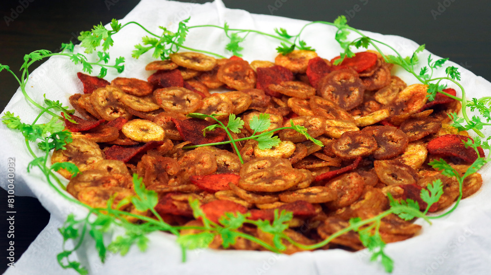 Homemade Banana Chips is a Delicious Snack Infused with the Sweet Essence of Tropical Bananas, Perfect for Moments of Pure Snacking Bliss and Culinary Exploration Homemade Banana Chips is a Delicious Snack Infused with the Sweet Essence of Tropical Bananas, Perfect for Moments of Pure Snacking Bliss and Culinary Exploration