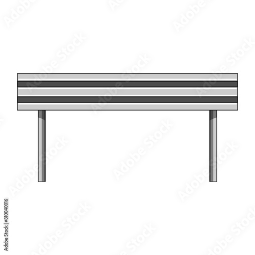 bridge guard rails cartoon. steel safety, metal asphalt, block side bridge guard rails sign. isolated symbol vector illustration