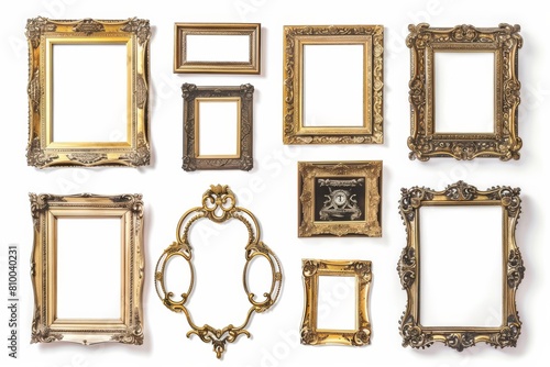 picture frame set isolated on white background