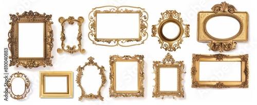 picture frame set isolated on white background