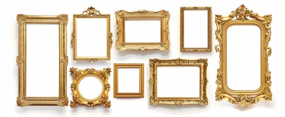 picture frame set isolated on white background
