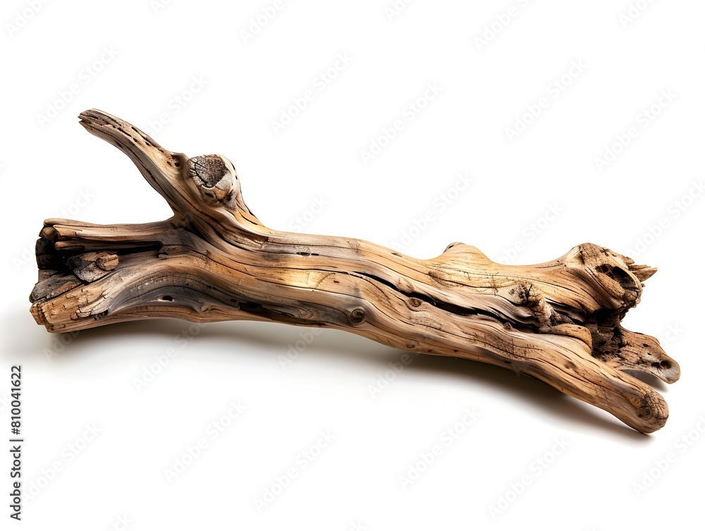 Driftwood Sculpture on Minimalist White Background Driftwood Sculpture on Minimalist White Background
