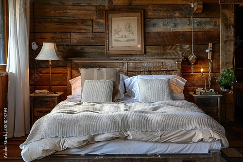 Wallpaper Mural bedroom cozy wooden house hotel country. chalet.  Torontodigital.ca