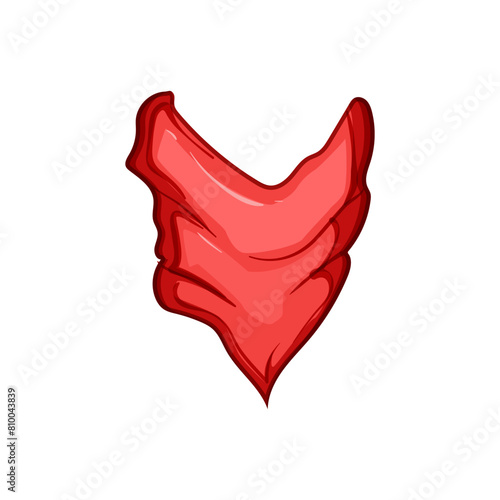 bandit handkerchief wild west cartoon. band style, bandanna country, knot mask bandit handkerchief wild west sign. isolated symbol vector illustration