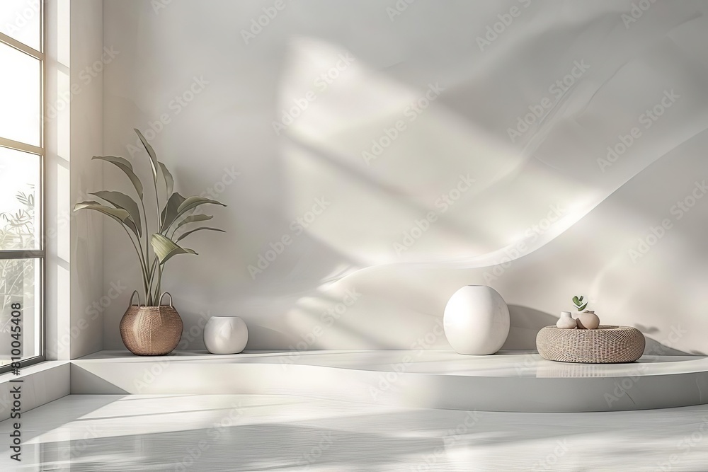 Modern minimal health themed wallpaper with clean lines and a neutral color palette Modern minimal health themed wallpaper with clean lines and a neutral color palette