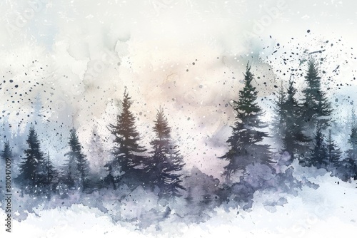 Tranquil winter scene, suitable for seasonal designs