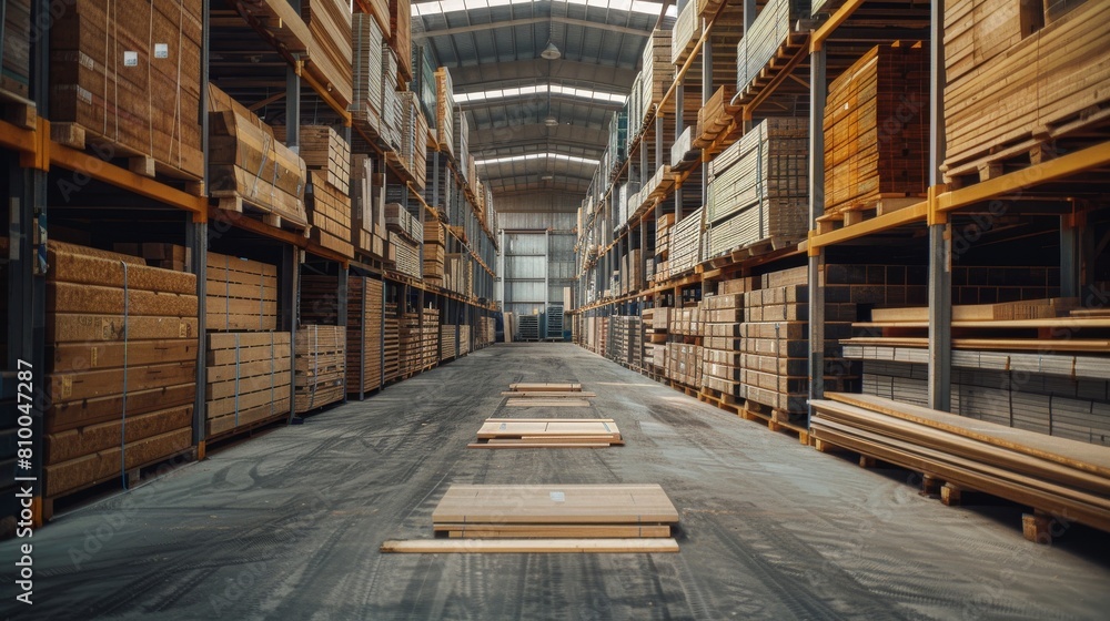 Fototapeta premium woodworking shop warehouse procurement production