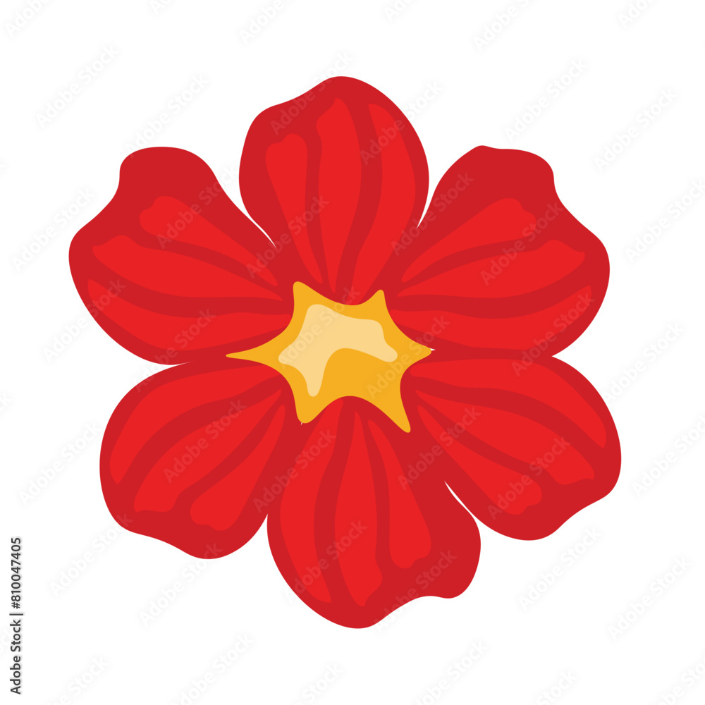 Red flower head vector illustration design template elements, isolated on white background, floral decorative image, abstract flower decoration Red flower head vector illustration design template elements, isolated on white background, floral decorative image, abstract flower decoration