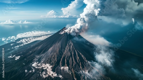 active volcano erupting