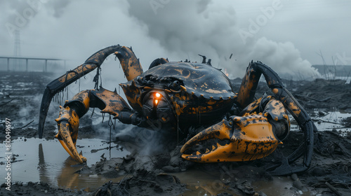 Giant Crab Emerges from the Mud