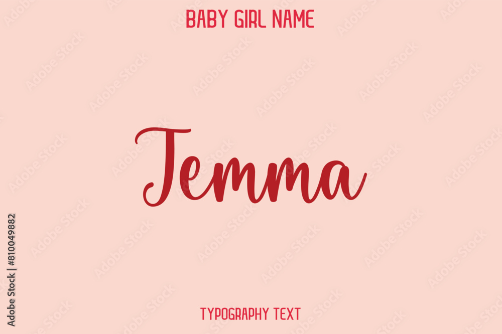 Jemma Female Name - in Stylish Lettering Cursive Typography Text Jemma Female Name - in Stylish Lettering Cursive Typography Text