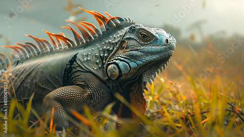Close-Up of a Green Iguana photo