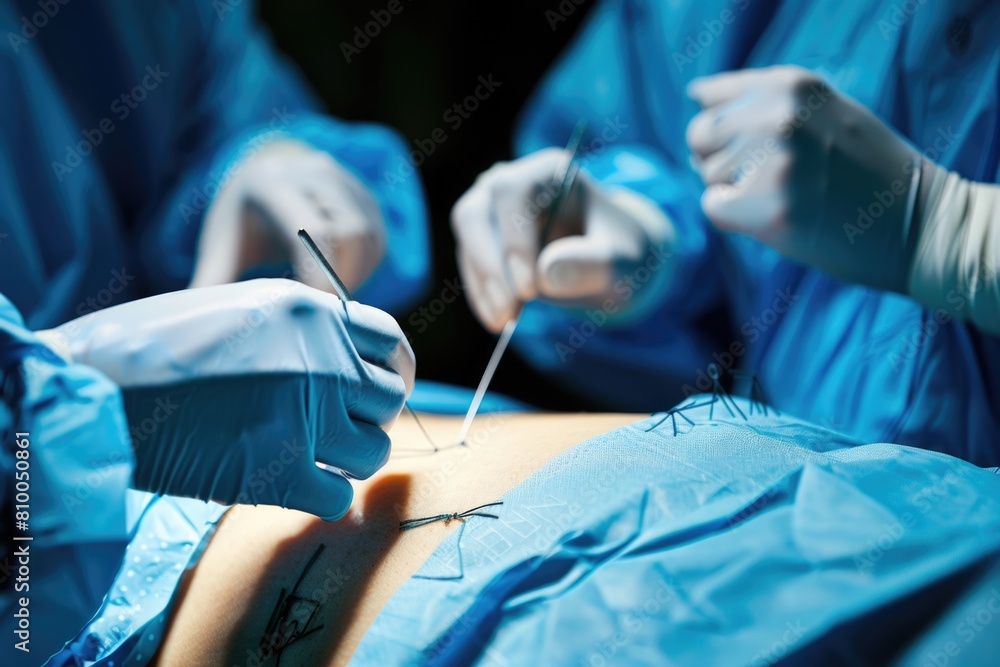 A close up of a person with a needle. Suitable for medical and healthcare concepts A close up of a person with a needle. Suitable for medical and healthcare concepts