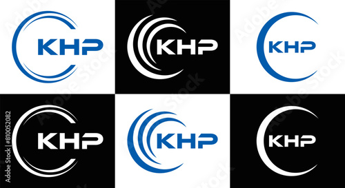 KHP et ,KHP logo. K H P design. White KHP letter. KHP, K H P letter logo design. Initial letter KHP letter logo set, linked circle uppercase monogram logo. K H P letter logo vector design. 