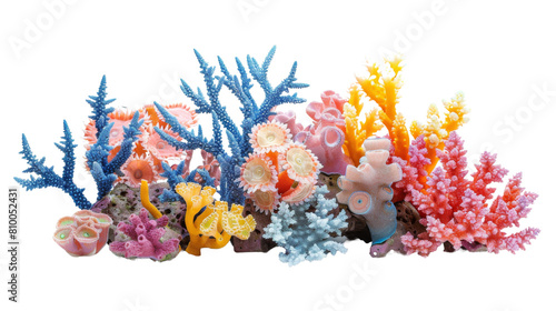 Coral reef, Corals isolated on white background png transparent  photo