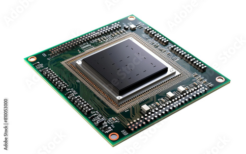 Efficient CPU Core Unit Isolated On Transparent Background PNG.