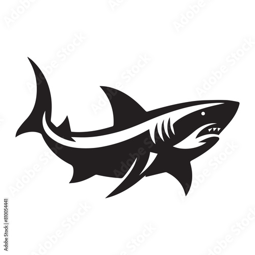 Shark   Shark silhouette   shark black and white   Angry shark