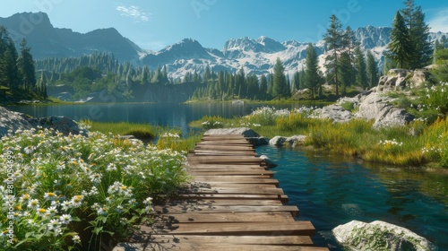 road to the mountains landscape view