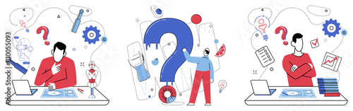 Brainstorming session vector illustration. In laboratory thought, brainstorming session concocts elixir breakthrough ideas The brainstorming session is compass guiding ship projects through sea