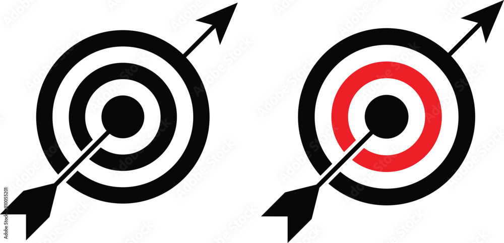 Goal.Set of goals. Target icon. Target, call, goal icon.Vector.