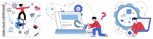 Brainstorming session vector illustration. Seeds innovation are sown in fertile ground well-nurtured brainstorming session The mind is canvas, and brainstorming session paints it with strokes creative