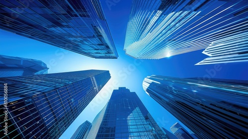 Urban Giants  Gazing Up at Majestic Skyscrapers