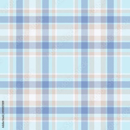 Plaid seamless pattern. Check fabric texture. Vector textile print.