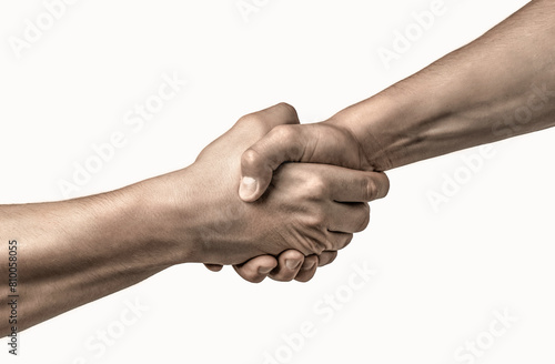 Two hands touching each other. Friendly handshake. Two hands, shaking hands. Two hands, helping arm of a friend, teamwork. Rescue, helping gesture or hands