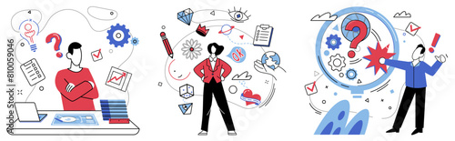 Brainstorming session vector illustration. Like conductor leading orchestra, brainstorming session orchestrates harmony ideas Intelligence blooms like flower in garden well-crafted brainstorming