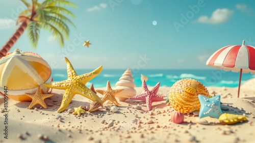 Summer Vacation Fun Holiday Relaxation Break Concept. Summer day background concept. copy space