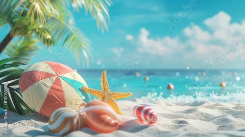 Summer Vacation Fun Holiday Relaxation Break Concept. Summer day background concept. copy space