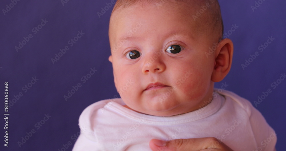 Portrait of cute newborn baby infant boy observing Portrait of cute newborn baby infant boy observing