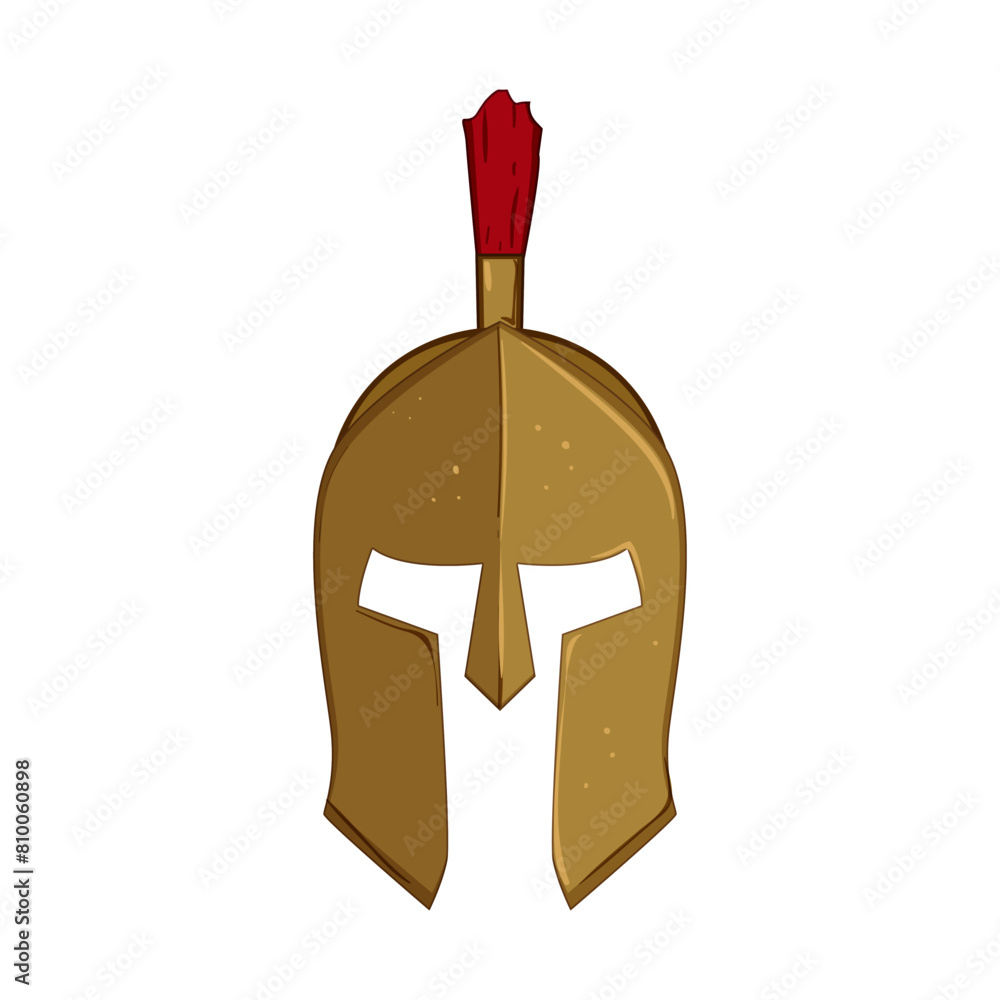 Obraz premium rome spartan helmet cartoon. greece ancient, silhouette armor, soldier face rome spartan helmet sign. isolated symbol vector illustration