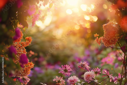 Warm-toned flowers bordering emptiness © Veniamin Kraskov