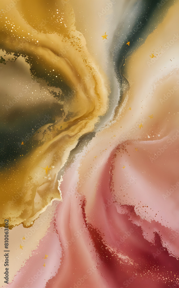 Obraz premium A mesmerizing alcohol ink painting that captures the essence of the cosmos