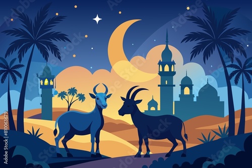 eid al-adha illustration  goat  illustration