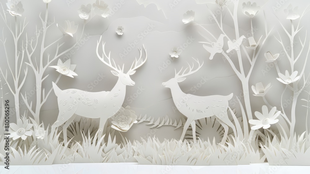 Charming paper cutout artwork with transparency, ready to add a handmade touch to your compositions Charming paper cutout artwork with transparency, ready to add a handmade touch to your compositions