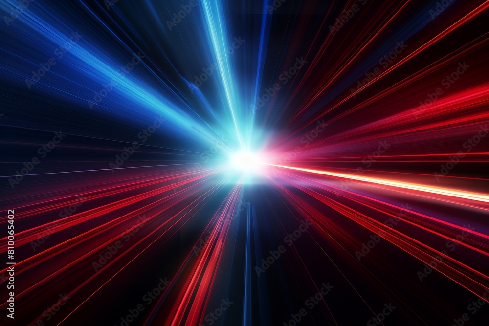 streaks of light in the image are red and blue. streaks of light in the image are red and blue.