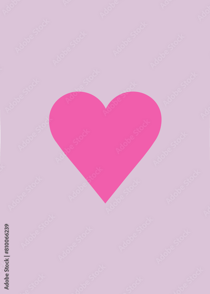 Minimalist graphic with big heart in the center. 