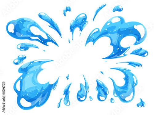 水の爆発のエフェクト