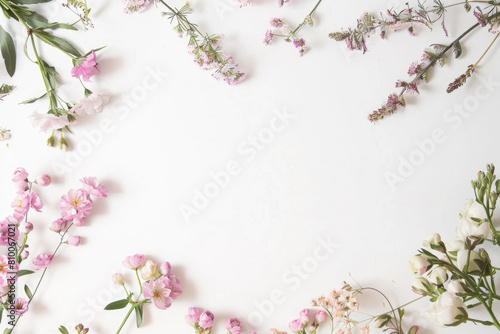 Floral border around a blank space