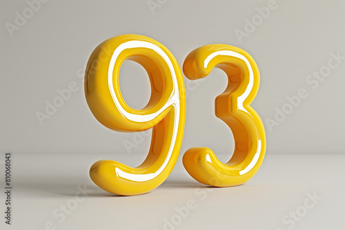 Number 93 in 3d style 
