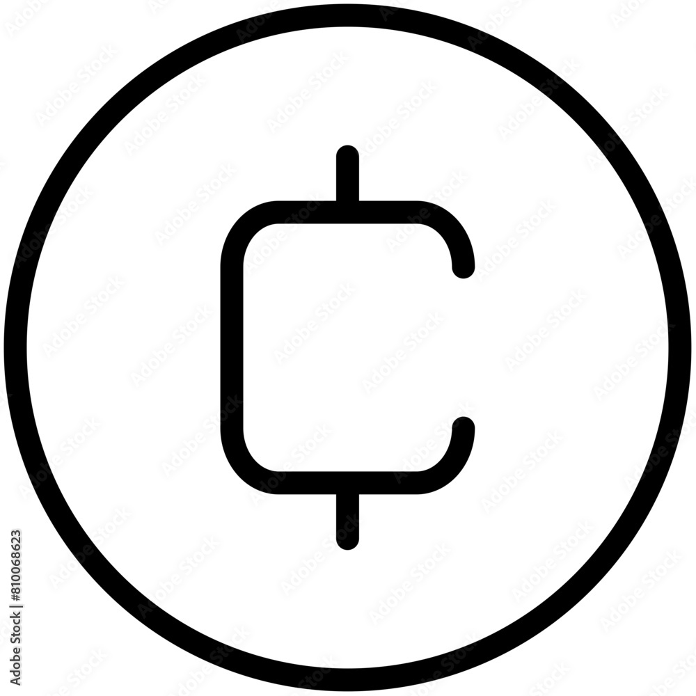 Obraz premium Cryptocurrency Coins Outline Icon Pack