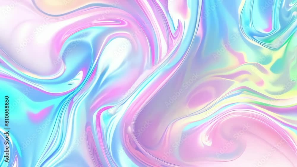 holographic abstract animated background with moving waves