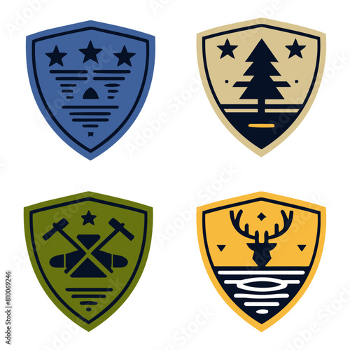 Explore the Wild: Outdoor Badge Vector Design Elements for Adventurous Branding