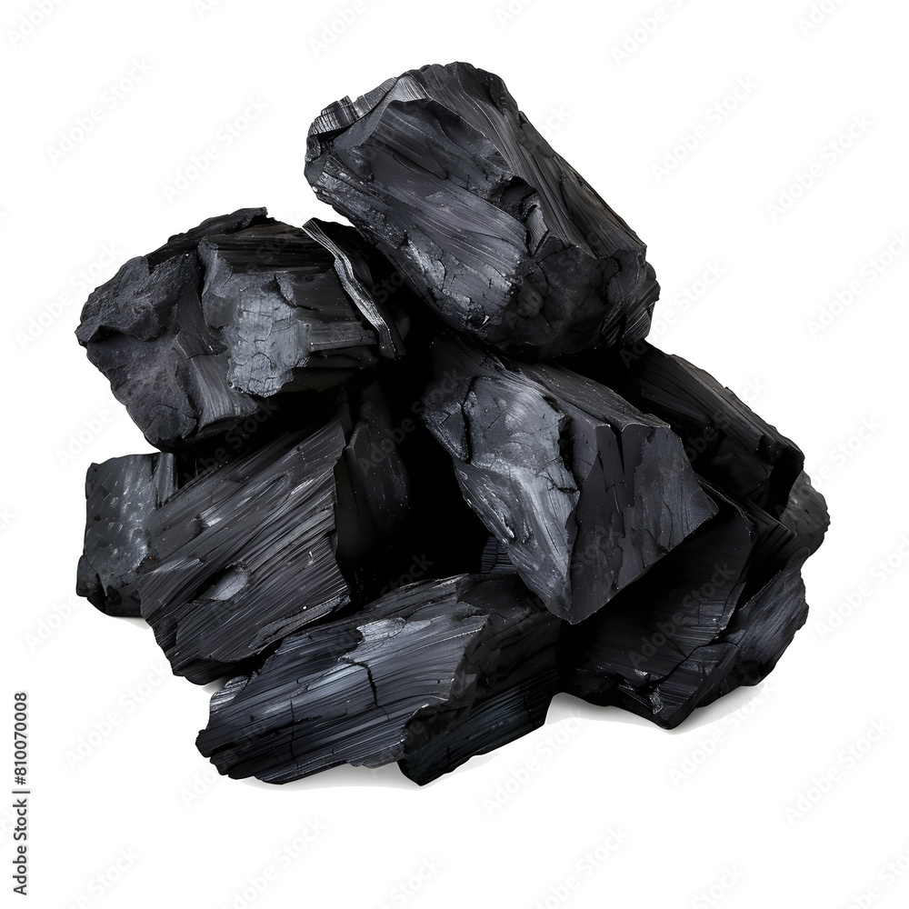 Natural Lump Charcoal Isolated Natural Lump Charcoal Isolated