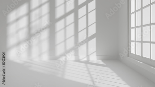 Light and shadow from window  overlay effect of shadows isolated on transparent background  shadow of a natural lighting in the interior through a window on the right